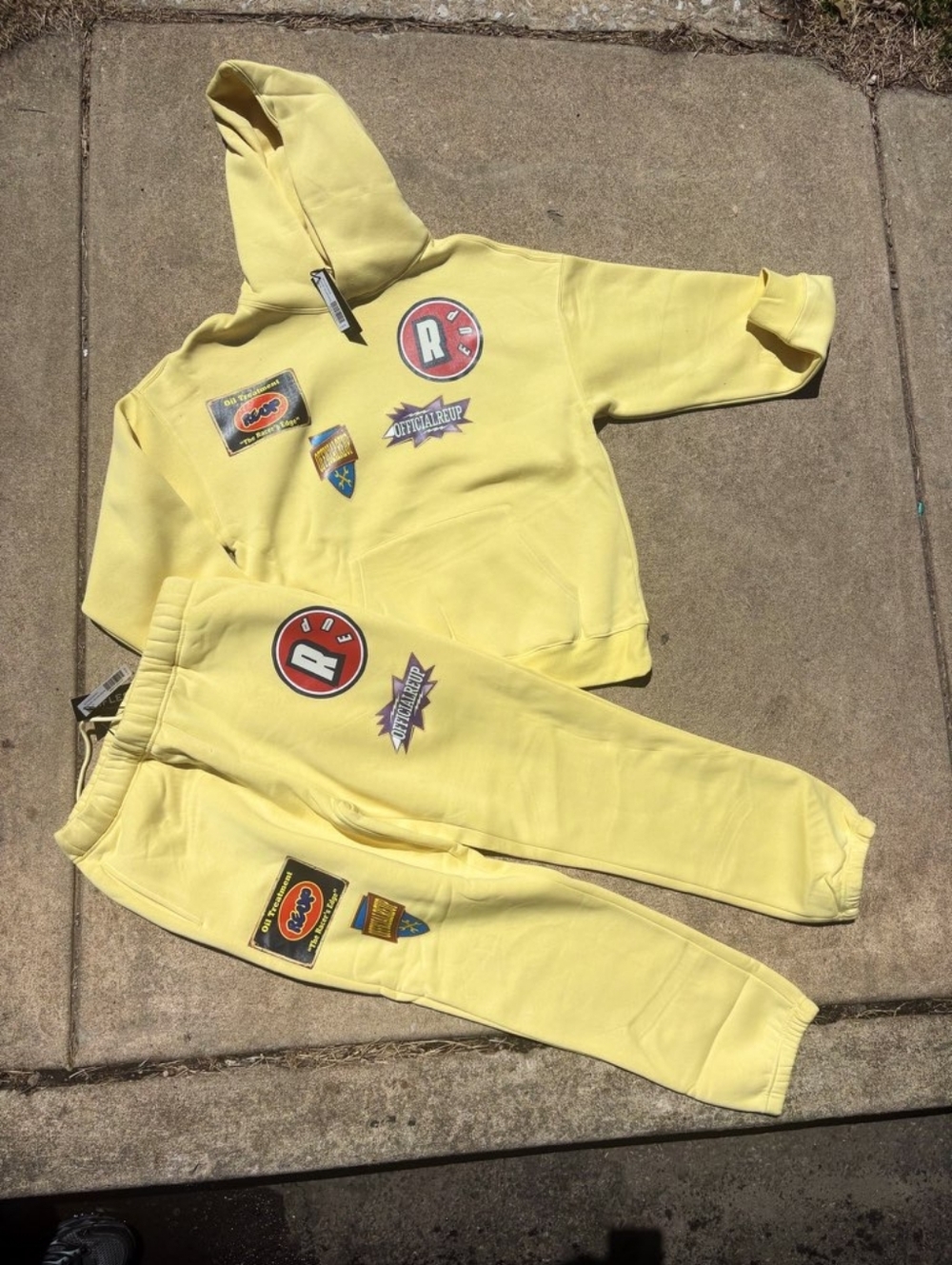 Patch-Accent Hoodie & Jogger Set